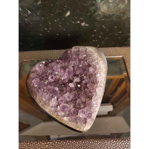 Massive 2.6lb 🔮 Amethyst Crystal Heart #1